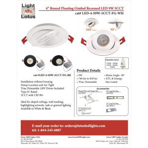 LED-4-S9W-5CCT-FG Sell Sheet