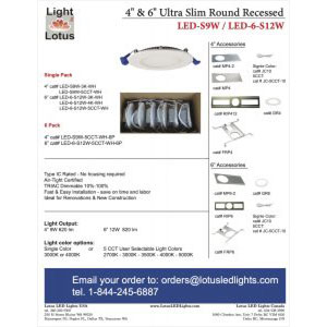 LED-S9W | LED-6-S12W Sell Sheet